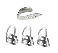 FUTUREORYY Adjustable Stainless Steel Finger Picks Finger Guitar Protectors 4 Pieces Comfortable to Wear for Guitar, Ukulele and Bass for String Instrument Players