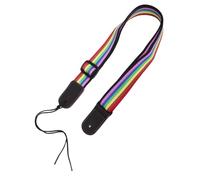 FUTUREORYY Adjustable Ukulele Strap for Soft Fabric Rainbow Pattern Shoulder Strap for Soprano Tenor String Instruments Comfortable Fit Hawaiian Style Accessories for Live Performances