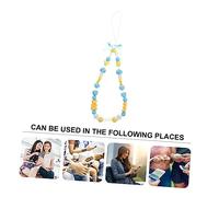 FUTUREORYY Adorable Beaded Phone Charm Wrist Strap with Mushroom Bear Bow Design Durable Phone Lanyard for Women Creative Decorative Mobile Case Accessory