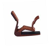 FUTUREORYY Aluminum Alloy Guitar Capo with Clip Tuner Acoustic Guitar Accessory for Ukulele Banjo Mandolin Deep Wood Finish Quick Repositioning Accurate Tuning Scratch Resistant Design