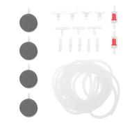 FUTUREORYY Aquarium Air Pump Tubing Kit with 16.4ft Airline Tubing, Check Valve, Suction Cups and Connectors - Oxygen Bubbler Hose Accessories for Home and Office Fish Tanks