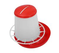 FUTUREORYY Automatic Poultry Feeder with Cover Thickened Feed Bucket Chicken Brooder Feeder Trough for Chickens Ducks Geese Efficient Spill-resistant Feeding Dispenser for Poultry Farming