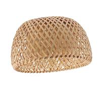 FUTUREORYY Bamboo Pendant Lamp Shade Woven Hollow Design Ceiling Lampshade Lightweight Home Decor for Kitchen Restaurant Cafe Bedroom Farmhouse Boho Style Replacement Cover