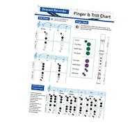 FUTUREORYY Bass Recorder Chord Chart for Beginner and Experienced Players with Convenient Practice Features and Fine Details on Coated Paper, for Flute and Clarinet Supplies Use in Music