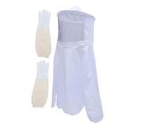 FUTUREORYY Beekeeping Jacket with Veil and Thick Protective Gloves for Men Women Lightweight Breathable Mesh Work Clothes Bee Suit for Neck Shoulder Protection and Insect Defense