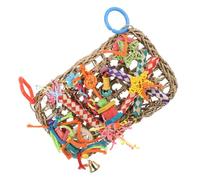 FUTUREORYY Bird Chew Toy Hanging Foraging Woven Seaweed Mat Small Parakeet Cage Accessory for Parrots and Budgies