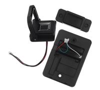 FUTUREORYY Black Fingerprint Drawer Lock with Ring Pull Handle, Keyless No Drill Cabinet and Cupboard Lock for Home Office Storage, Safety and Privacy, Battery Powered