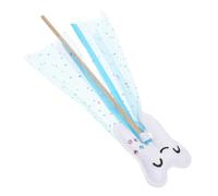 FUTUREORYY Blue Tooth Fairy Wand with Ribbon Angel Stick Lightweight Portable Princess Costume Prop for Boys Unique Teeth Shaped Decorative Fairy Sticks for Parties and Stage Performances