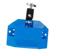 FUTUREORYY Blue Triple-Sided Cowbell Percussion Instrument Accessory with Mount for Drum Kit, Practical Dual-Tone Cow Bell for Band and Orff Ensemble