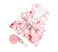 FUTUREORYY Breathable Puppy Dress with Fade Resistant Floral Print Pet Dog Clothes for Female Small Dogs and Kittens Charming Trumpet Flower Design for Birthday and Casual Wear