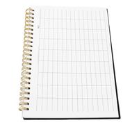 FUTUREORYY Business Ledger Book A4 Record Book with Lined Pages | PP Cover, Black Minimalist Design, Portable Stock Management for Office Bookkeeping and School Use