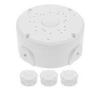 FUTUREORYY Camera Weatherproof Box 4Pcs Outdoor Plastic Electrical Mounting Enclosure Ventilated Multi-Hole Design for Security Camera Cable Management