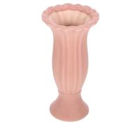 FUTUREORYY Ceramic Flower Vase Roman Column Design Modern Floral Pot for Home Office Decor Pink Medium Decorative Flower Storage Holder