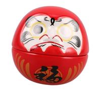 FUTUREORYY Ceramic Japanese Doll Ornament Small Zen Figurine Table Statue for Year Decoration Symbol of Wealth and Luck Easy to Clean Porcelain Display