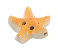 FUTUREORYY Ceramic Ocarina C Key Six Hole Wind Instrument for Students Ocean Star Design Ancient Chinese Flute for Music Education and Party Favors