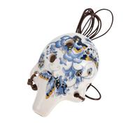 FUTUREORYY Ceramic Ocarina for Portable Retro Wind Instrument in Ac Key Easy to Learn Beginner Musical with Smooth Craftsmanship and Gentle Sound Resonance