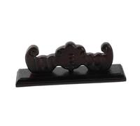 FUTUREORYY Classic Chinese Style Wooden Flute Rack with Intricate Relief Stable Desktop Stand for Two Bamboo Flutes Multifunctional Holder Enhancing Daily Practice and Elegant Home Display