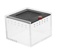 FUTUREORYY Clear Viewing Acrylic Reptile Terrarium with All Round Ventilation Breathable Spider Feeding Box for Jumping Spiders and Small Insects Easy to Clean Transparent Reptile Breeder