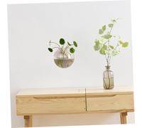 FUTUREORYY Clear Wall-mounted Glass Planter Vase for Hydroponic and Aquatic Plants Transparent Hanging Air Plant Holder Pot Space-saving Home Decor for Small Living Areas and Offices