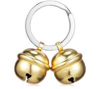 FUTUREORYY Copper Pet Collar Bells Set for Dogs and Cats, Small Decorative Nickel Plated Ring with Gold Bell, Sturdy Pet Accessory for Collar Decoration and Tracking in Daily Use