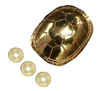 FUTUREORYY Copper Turtle Shell Divination Tool Set for Feng Shui Vintage Home Decor Handcrafted Copper Coins Turtle Shell Fortune-Telling Accessory for Spiritual Practices