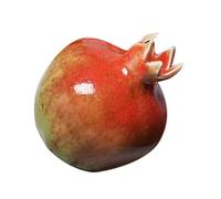 FUTUREORYY Creative Ceramic Pomegranate Shaped Vase for Flower Arranging and Dried Flowers Unique Hydroponics Planter Decoration for Home and Office Art Display Small Green Base
