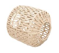 FUTUREORYY Creative Paper Rope Ceiling Lamp Shade Rustic DIY Lamp Cover with Imitation Rattan Weaving Vintage Style Chandelier Cover for Living and Home Decoration and Eye Friendly Light