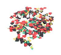 FUTUREORYY Creative Poker Theme Confetti Pack Vegas Party Decoration with Flamingo Black Silver Discs Spade Sequin Mix for Table Scrapbook Gift Bags Reusable Plastic