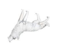FUTUREORYY Crystal Glass Wolf Statue, Large Ab Color Wolf Figurine Home Decor Accent, Glass Animal Ornament Collectible Gift for Birthday and Anniversary Display