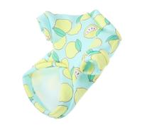 FUTUREORYY Cute Cartoon Printed Fleece-lined Warm Dog Coat for Dogs and Cats Easy to Clean Pet Costume for Cold Weather Lemon