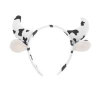 FUTUREORYY Cute Cow Print Headband with Charming Horns for Kawaii Hair Accessories Versatile Animal Ears Headband for Cosplay Parties and Daily Wear for Cow Lovers and Fun Dress-up Events