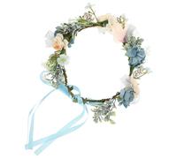 FUTUREORYY Delicate Fabric Wreath Pet Collar with Adjustable Ribbon Design Easy to Put and Take off Lovely Portable Puppy Collar for Dogs and Cats at Kinds of Parties