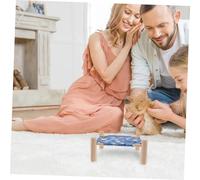 FUTUREORYY Detachable Small Pet Hammock Wooden Rack Elevated Hamster Bed Breathable Hanging Sleeping Lounge for Guinea Pig Hedgehog Rabbit Cage Accessory