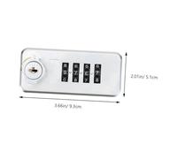 FUTUREORYY Dial Security Cylinder Cam Lock for Mailbox and Cabinet Zinc Alloy Combination Code Lock Easy Installation for Drawer Wardrobe File Cabinet Silver
