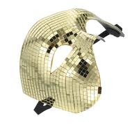 FUTUREORYY Disco Mask with Reflective Mirror Finish Sturdy Half Face Masquerade Ball Mask for Halloween Party Carnival Club Dj and Birthday Celebrations Glittery Disco Face Cover for Men and