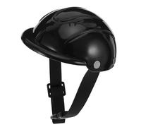FUTUREORYY Dog Small Helmet for Pets with Adjustable Strap, Hard Black Plastic Dog Biker Hat for Outdoor Activities, Motorcycle, Cycling, and Travel Safety