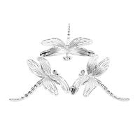 FUTUREORYY Dragonfly Metal Display Rack Medium Silver Crystal Ball Stand Decorative Metal Craft Desktop Ornament for Home and Office Delicate Art Décor