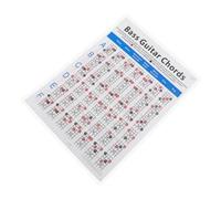 FUTUREORYY Electric Bass Chord Chart for Beginners Wear-resistant Fingering Guide Practical Guitar Chord Diagram to Skills and Learning Efficiency for Novice Players and Use