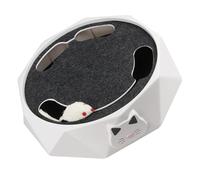 FUTUREORYY Electric Cat Interactive Teasing Mouse Turntable for Indoor Cats Battery Operated Portable Abs Plastic Pet Plaything Stimulates Hunting Instincts and Exercise