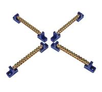 FUTUREORYY Electrical Ground Bar Kit 4Pcs Copper Terminal Blocks for Power Distribution and Transmission Systems