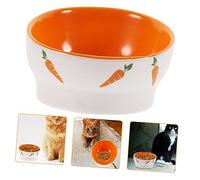 FUTUREORYY Elevated Cat Feeder Ceramic Cat Bowl for Comfortable Eating Vomit Design with Stable Base Easy to Clean Cute Pet Feeding