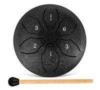 FUTUREORYY Ethereal Rain Drum Note Tongue Drum Portable Percussion Instrument with Mallets and Carry Bag Smooth Rounded Design for Comfortable Play Easy to Learn Enhanced Sound Quality for