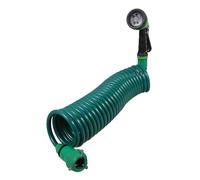 FUTUREORYY Expandable Heavy Duty Coil Hose with Sprayer Flexible Explosion Garden Water Hose for Car Washing Gardening and Multi Use Cleaning Tasks Retractable Spring Design