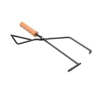 FUTUREORYY Extra Long Metal BBQ Tong Charcoal Clamp Fire Log Grabber for Outdoor Camping Barbecue Fireplace Tool Heavy-Duty Wood Construction Heat Resistant