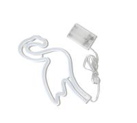 FUTUREORYY Flamingo Shaped LED Neon Light Battery Powered Decorative Lamp for Bedroom Party Bar Home Atmosphere Lighting Pink Wall Sign Portable Neon Ornament