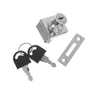 FUTUREORYY Glass Cabinet Door Lock with Key for Display Cases and Counters Zinc Alloy Secure Lock for Home and Office Easy Installation Elegant Sleek Design Enhanced Protection for Glass