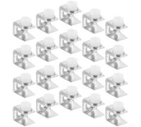 FUTUREORYY Glass Shelf Brackets 20Pcs Secure Glass Clips for Bathroom Wall Mounted and Shower