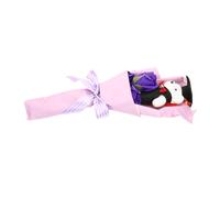 FUTUREORYY Graduation Bear Bouquet Adorable Figurine Doll with Scented Soap Flowers for Graduation Parties Unique for Friends and Family Cute Bear Decor Arrangement