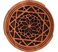 FUTUREORYY Guitar Feedback Reducer Wooden Soundhole Cover with Geometric Carved Pattern for Acoustic and Electric Guitars Noise Suppression for Practice