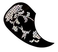 FUTUREORYY Guitar Pickguard Pvc for Acoustic Guitar Black Butterfly Protective Thin Anti-scratch Guard Self Adhesive Lightweight Decorative for Music Players